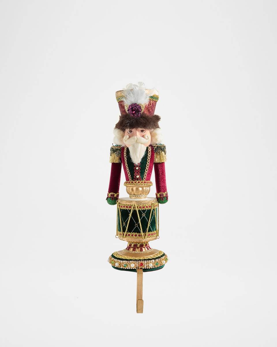 Winter Balsam Nutcracker Stocking Holder